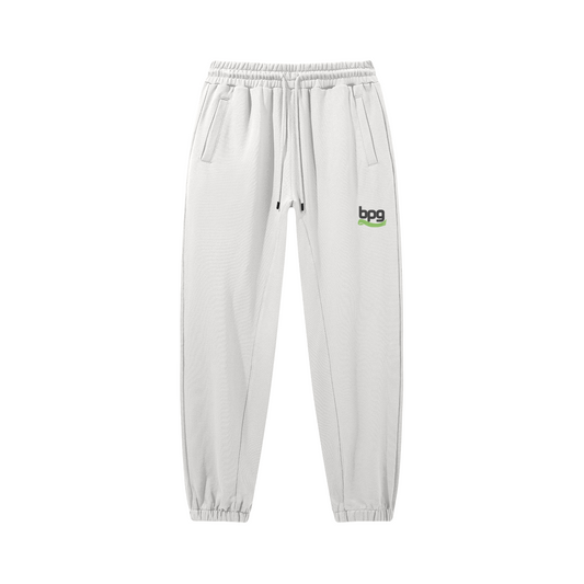 Embroidered Logo Heavyweight Sweatpants, White