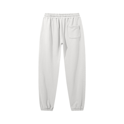 Embroidered Logo Heavyweight Sweatpants, White