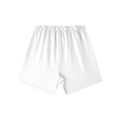 Embroidered Logo Heavyweight Cotton Shorts, White