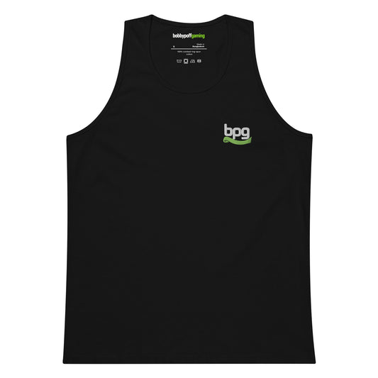 Embroidered Logo Tank Top, Black