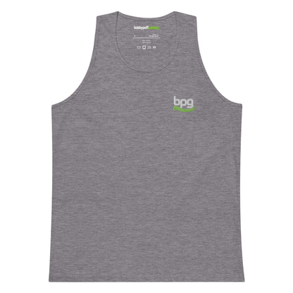 Embroidered Logo Tank Top, Gray
