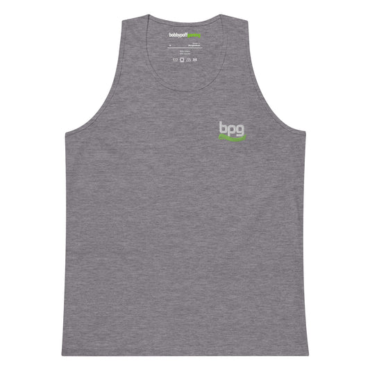 Embroidered Logo Tank Top, Gray