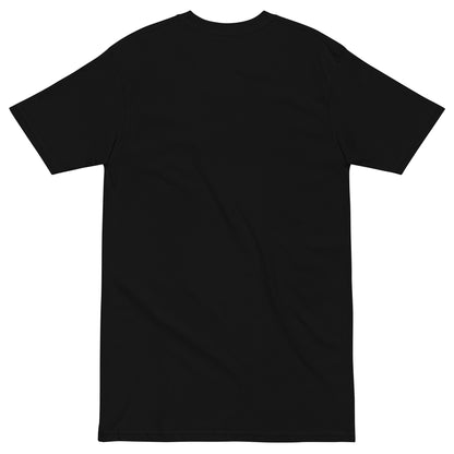 Full-Color Embroidered Cartoon Logo T-shirt, Black