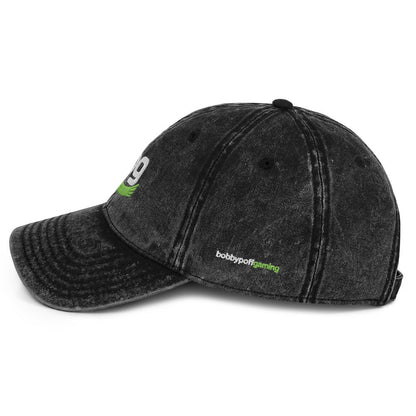 Embroidered Vintage Dad Hat, Worn Black