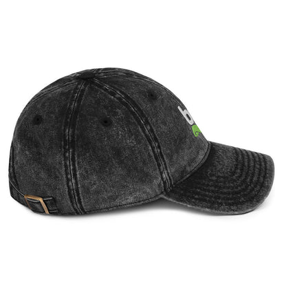 Embroidered Vintage Dad Hat, Worn Black